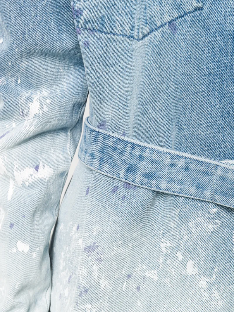 OFF-WHITE gradient denim shirt dress