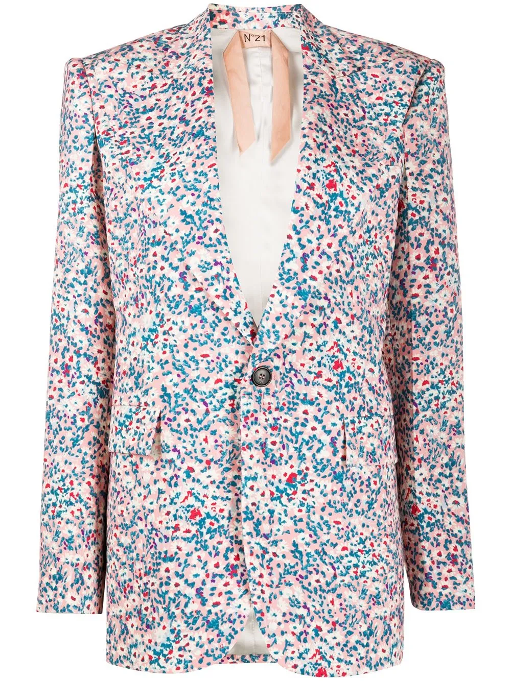 Nº21 blazer imprimé à découpes aux manches - Multicolore Top Merken Winkel
