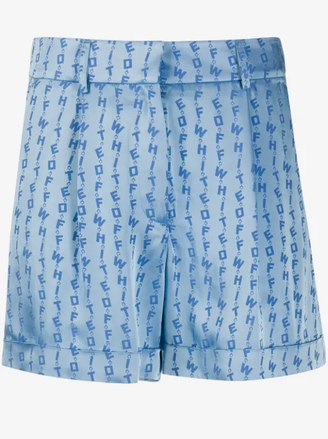 Off-White shorts con logo en jacquard