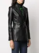 Off-White leather fitted jacket