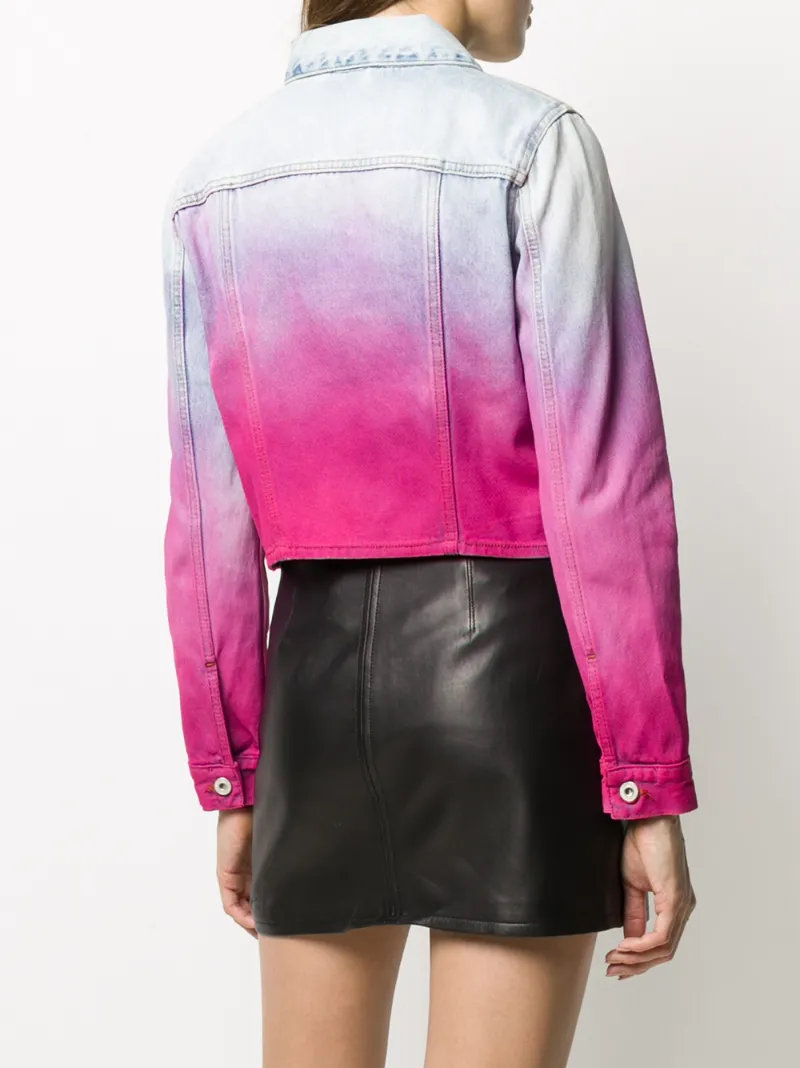 OFF-WHITE SPRAY PAINT-EFFECT DENIM JACKET