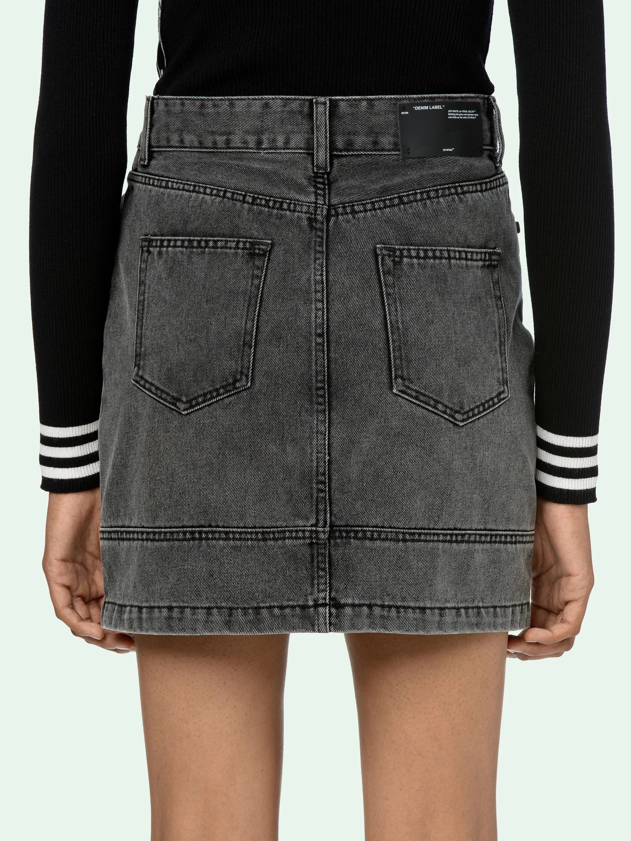 DARK GREY DENIM SKIRT OffWhite™ Official Site