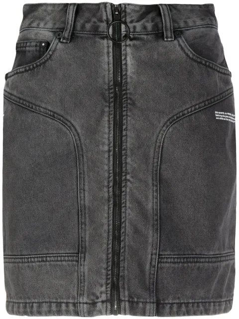 Off-White zip-front denim skirt