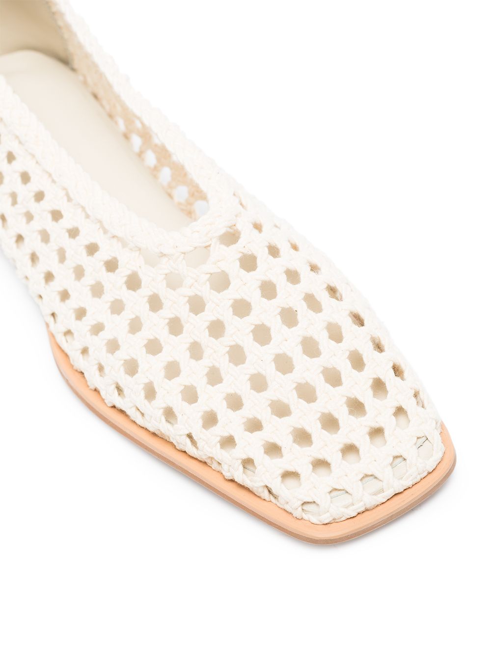 фото Low classic woven-style ballerina shoes