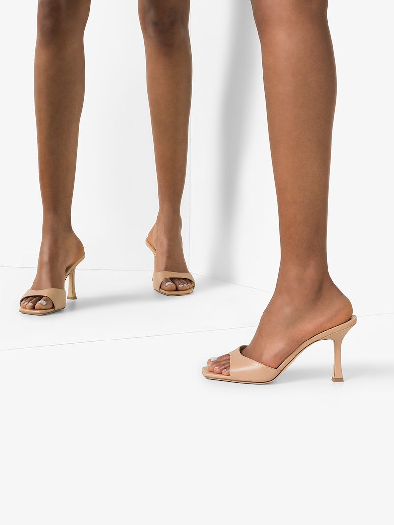 Magda Butrym Estonia 80mm Square Toe Mules In Neutrals