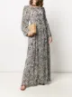 الصورة 2 من Missoni فستان حرير بطبعة حمار وحشي وبأزرار سفلية