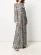 Missoni فستان حرير بطبعة حمار وحشي وبأزرار سفلية