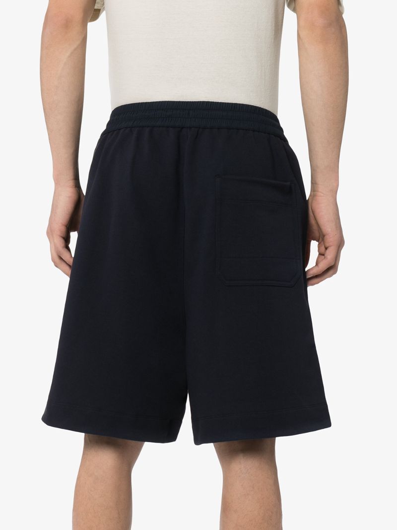 Shop Y-3 Drawstring Track Shorts In Blue