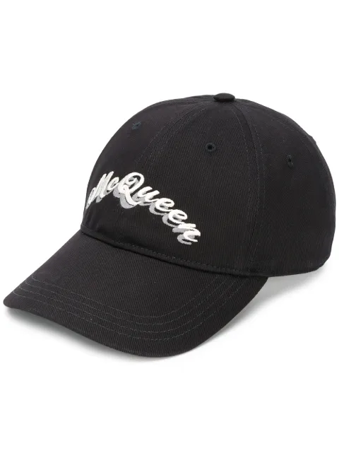 Alexander McQueen logo print baseball cap