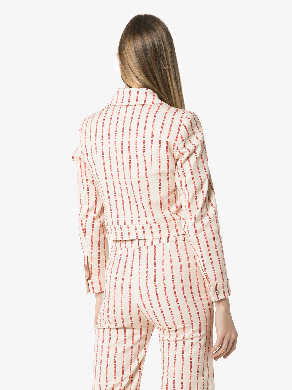 фото De la vali even cowgirls striped text jacket