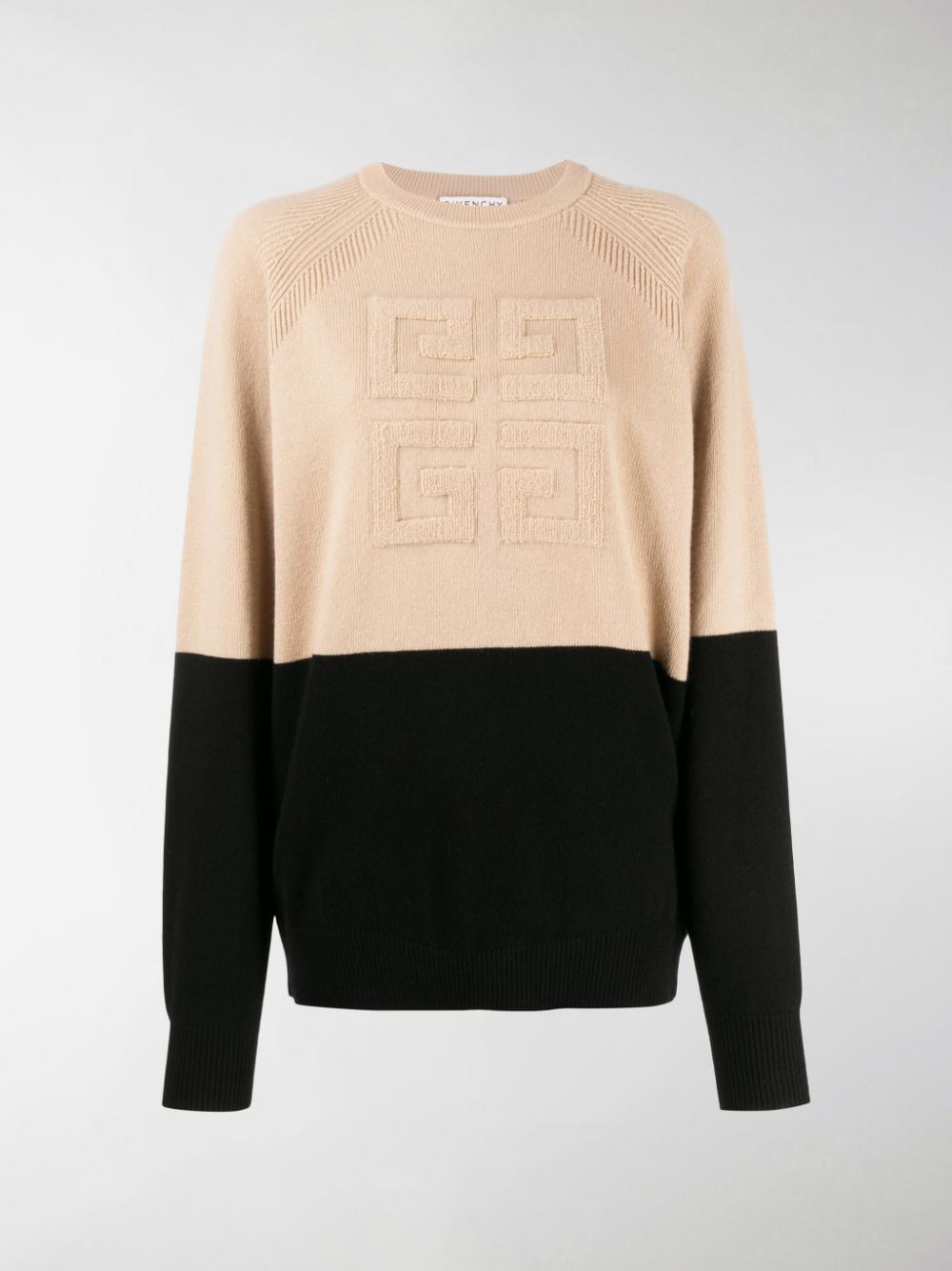 GIVENCHY 4G TWO-TONED KNITTED JUMPER,14748043