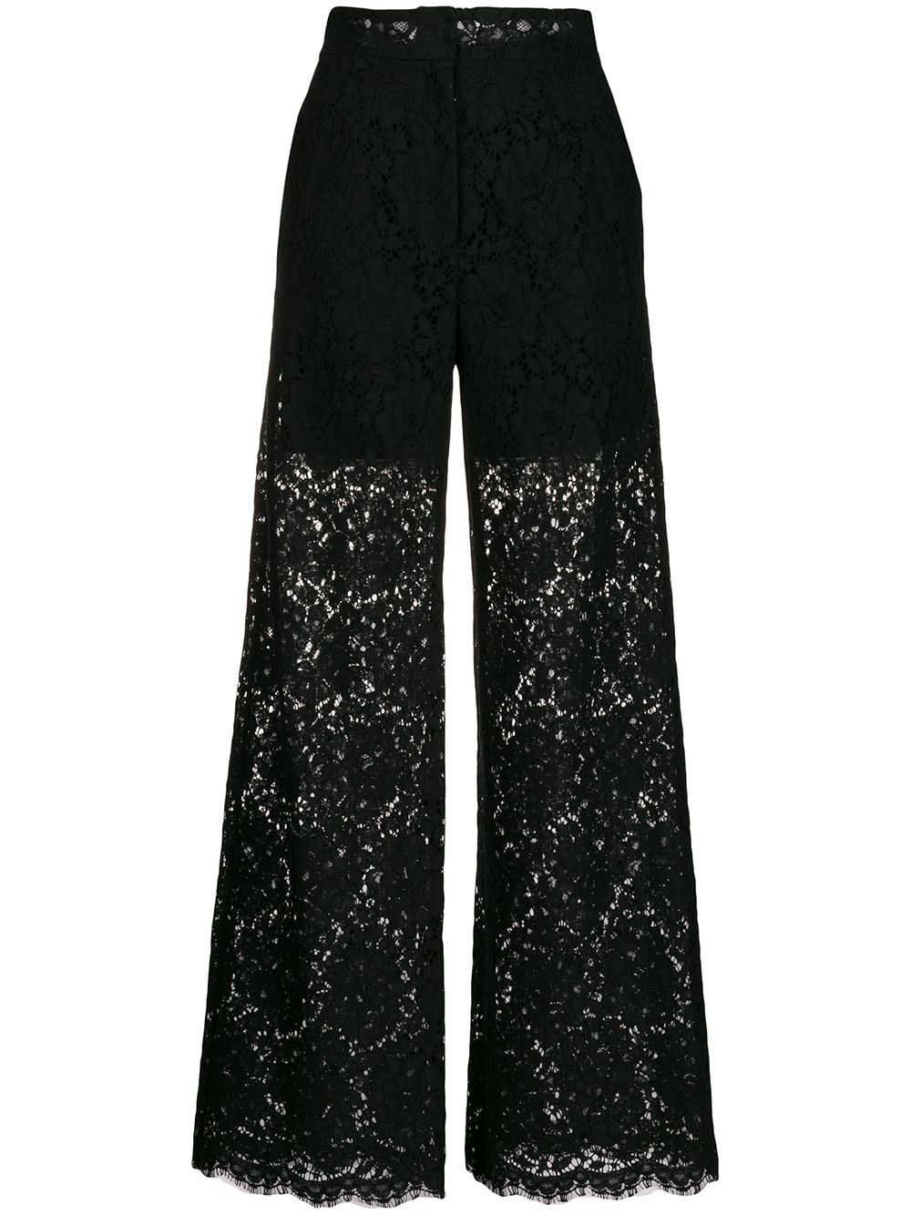 DOLCE & GABBANA FLORAL LACE PATTERN TROUSERS