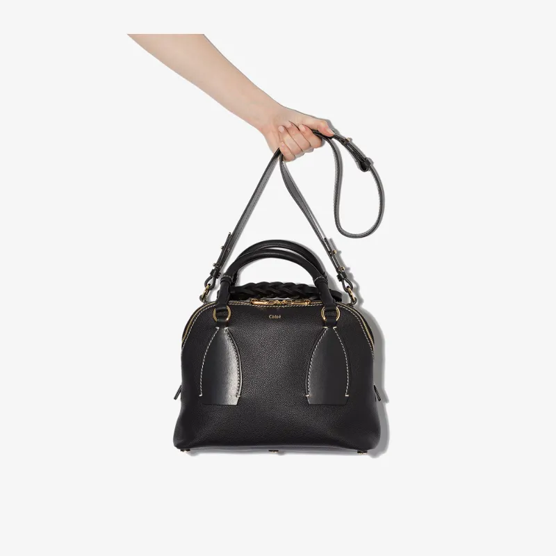 Chloé Womens Blue Chle Daria Lrg Open Zip Plait Tphndl Shl