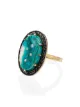 Image 1 of Andrea Fohrman 18K yellow gold chrysocolla and diamond ring