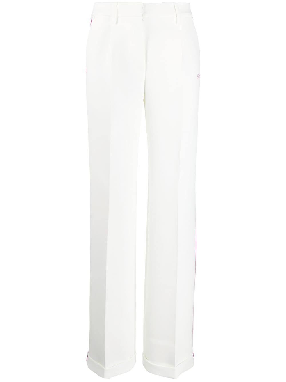 off-white pantalon de costume à liserés contrastants - blanc