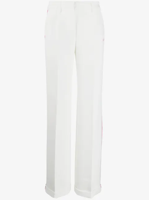 Off-White pantalon de costume à liserés contrastants