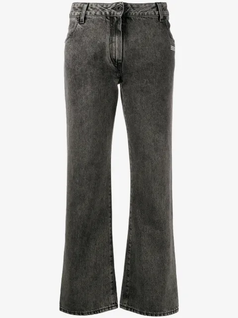 Off-White cropped leg mid-rise jeans