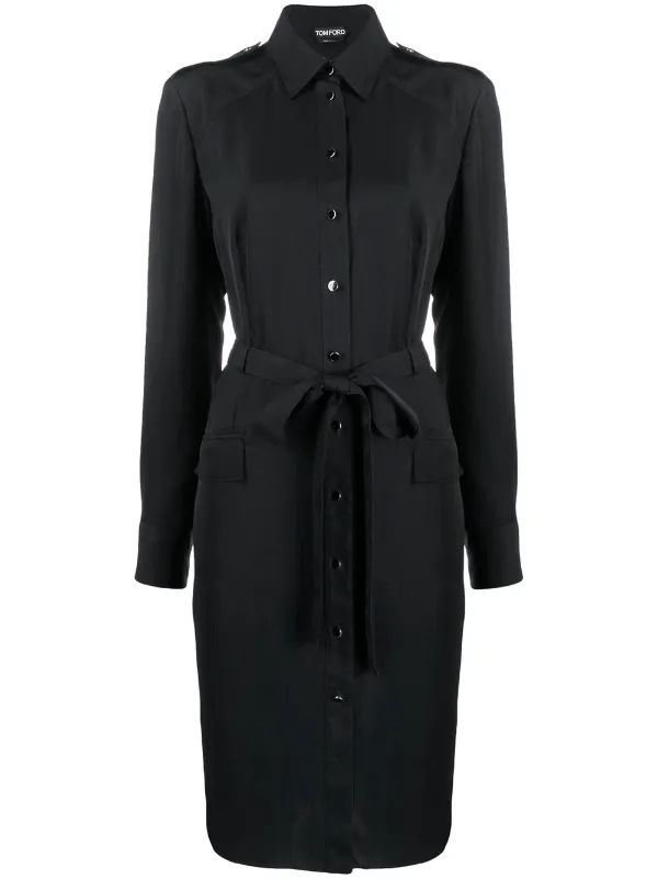 belted shirt dress