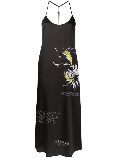COUNTY OF MILAN Flower Shipping midi slip dress