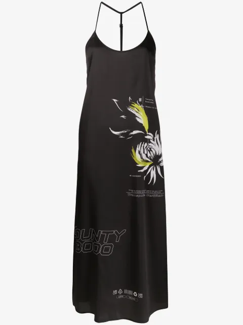 COUNTY OF MILAN slip dress midi Flower Shipping