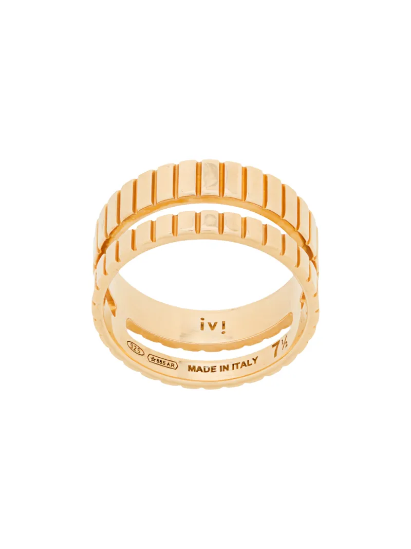 Click to view more detailed imagery on our partner's website I.v.i. Skinny Slot Double Band Ring In Gold