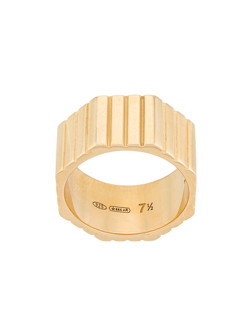 

IVI anillo con diseño octagonal - Dorado