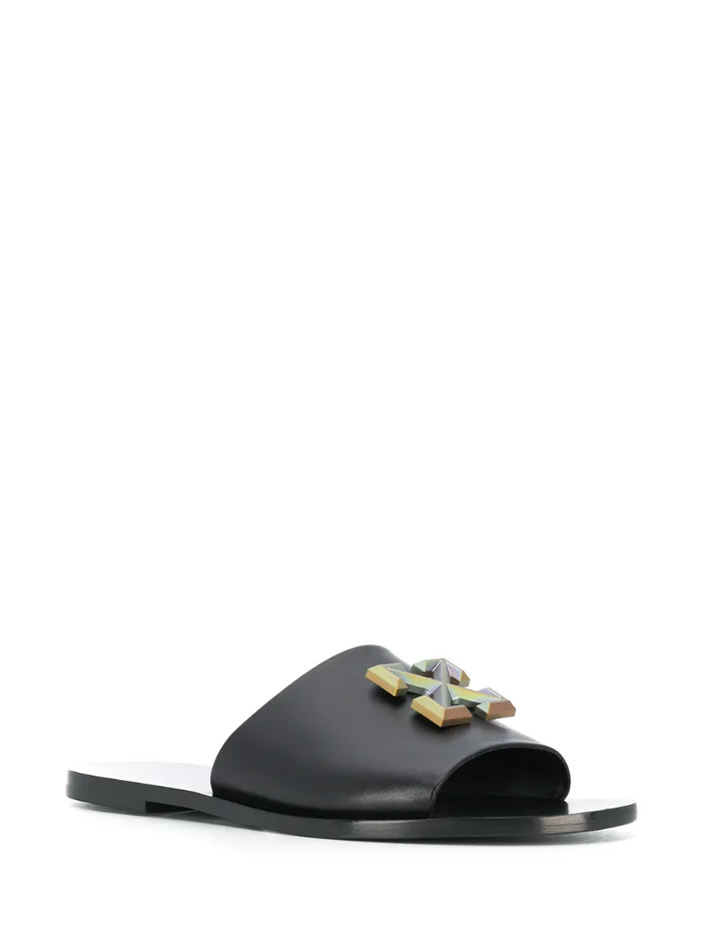 OFF-WHITE ARROWS PLAQUE SLIDE SANDALS