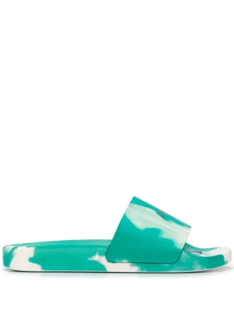 Off-White tie-dye effect pool sliders