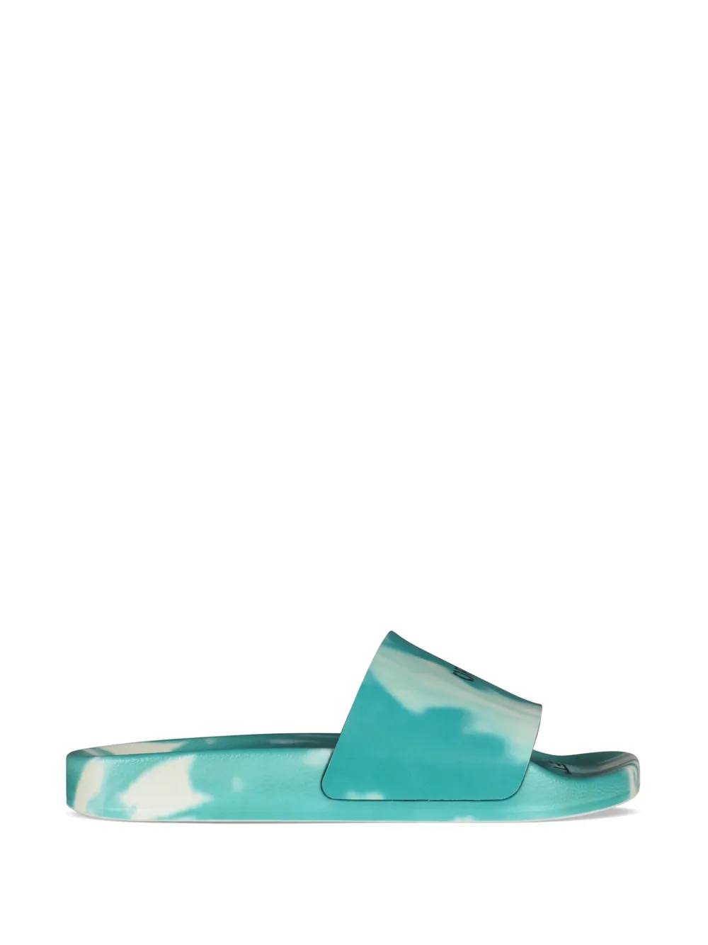 Off-White Ciabatte con fantasia tie dye - Verde