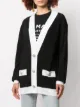 Balmain logo-back cardi coat