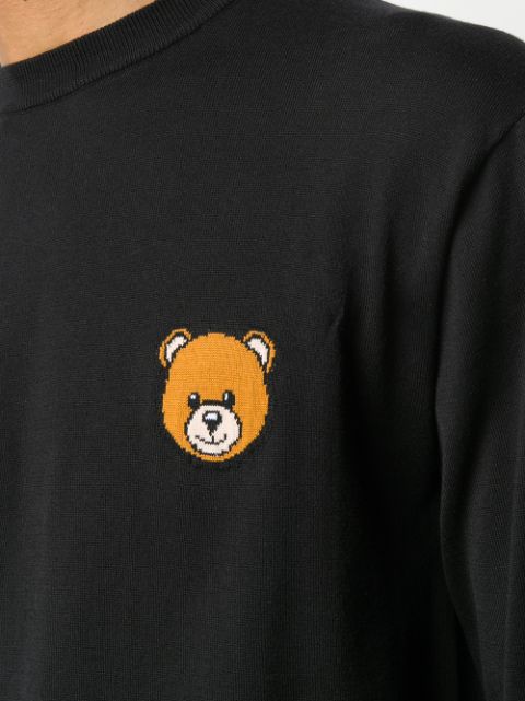 Teddy bear intarsia-knit cardigan Farfetch Jungen Kleidung Pullover & Strickjacken Strickjacken 