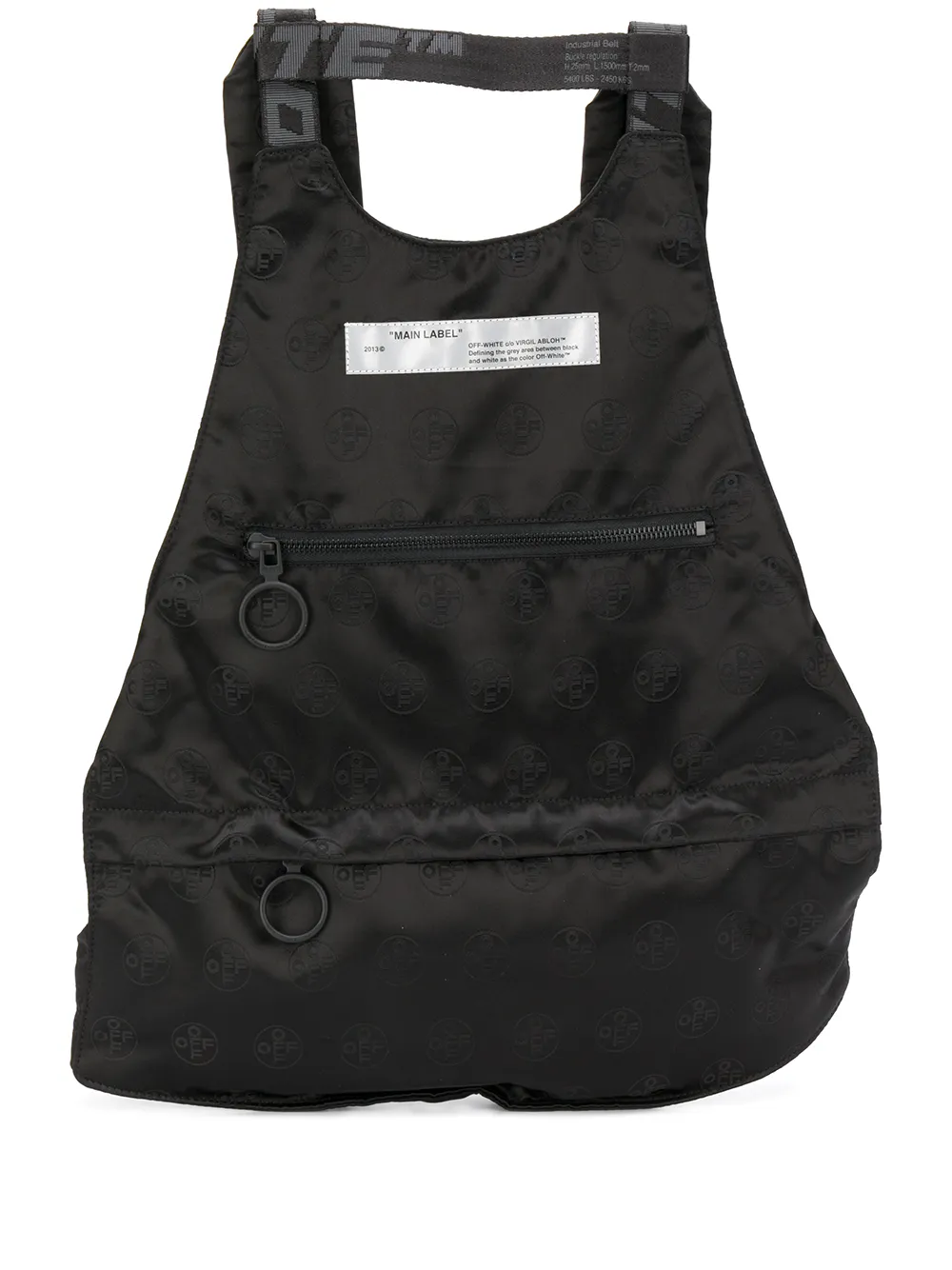 Off-white Logo-jacquard Backpack In Black