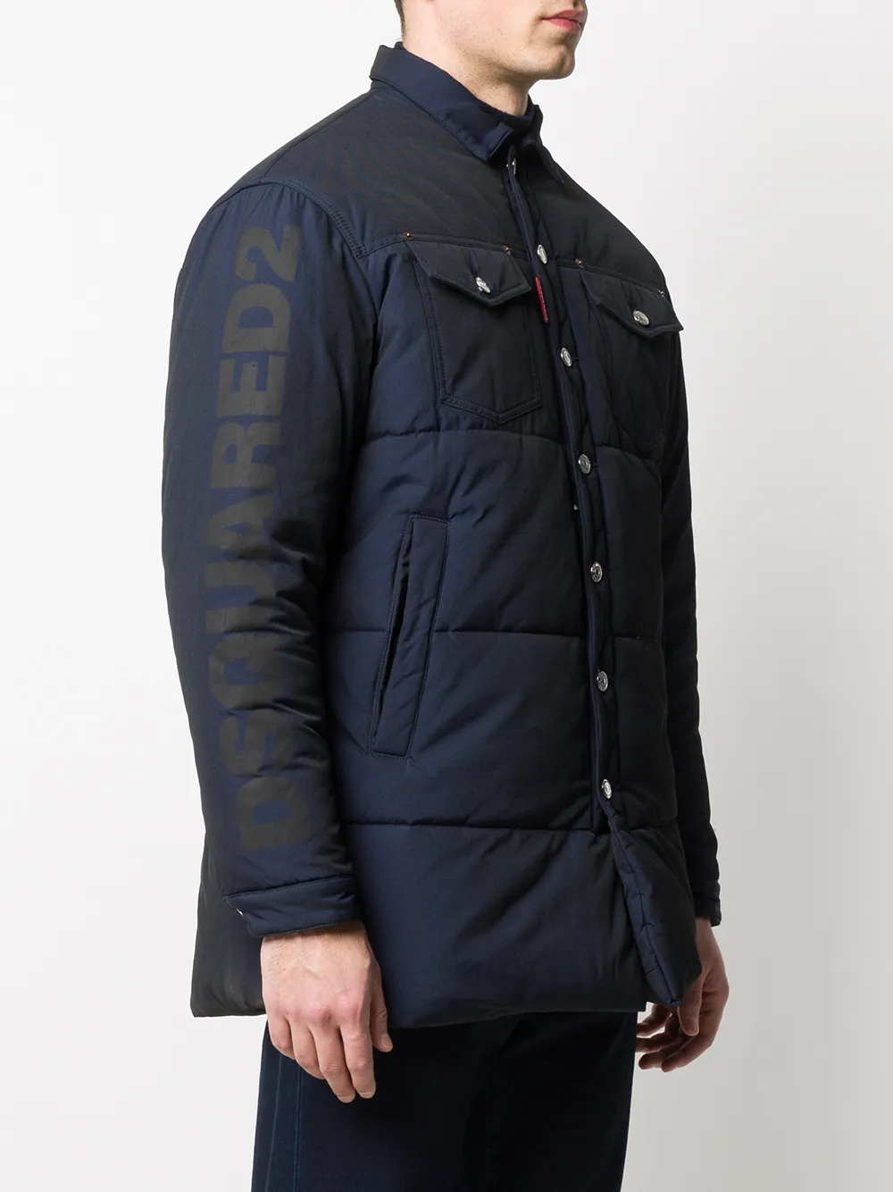 DSQUARED2 Jas met logoprint Blauw