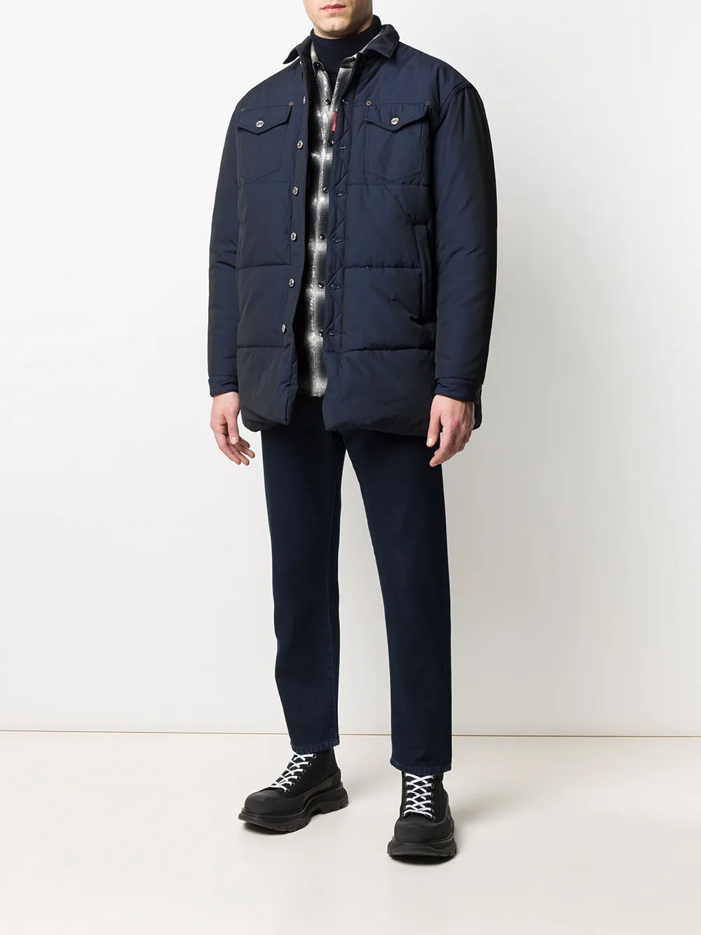 DSQUARED2 Jas met logoprint Blauw