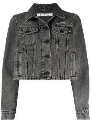 off white cropped denim jacket