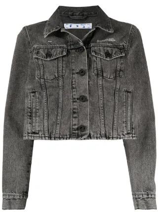 off white cropped denim jacket