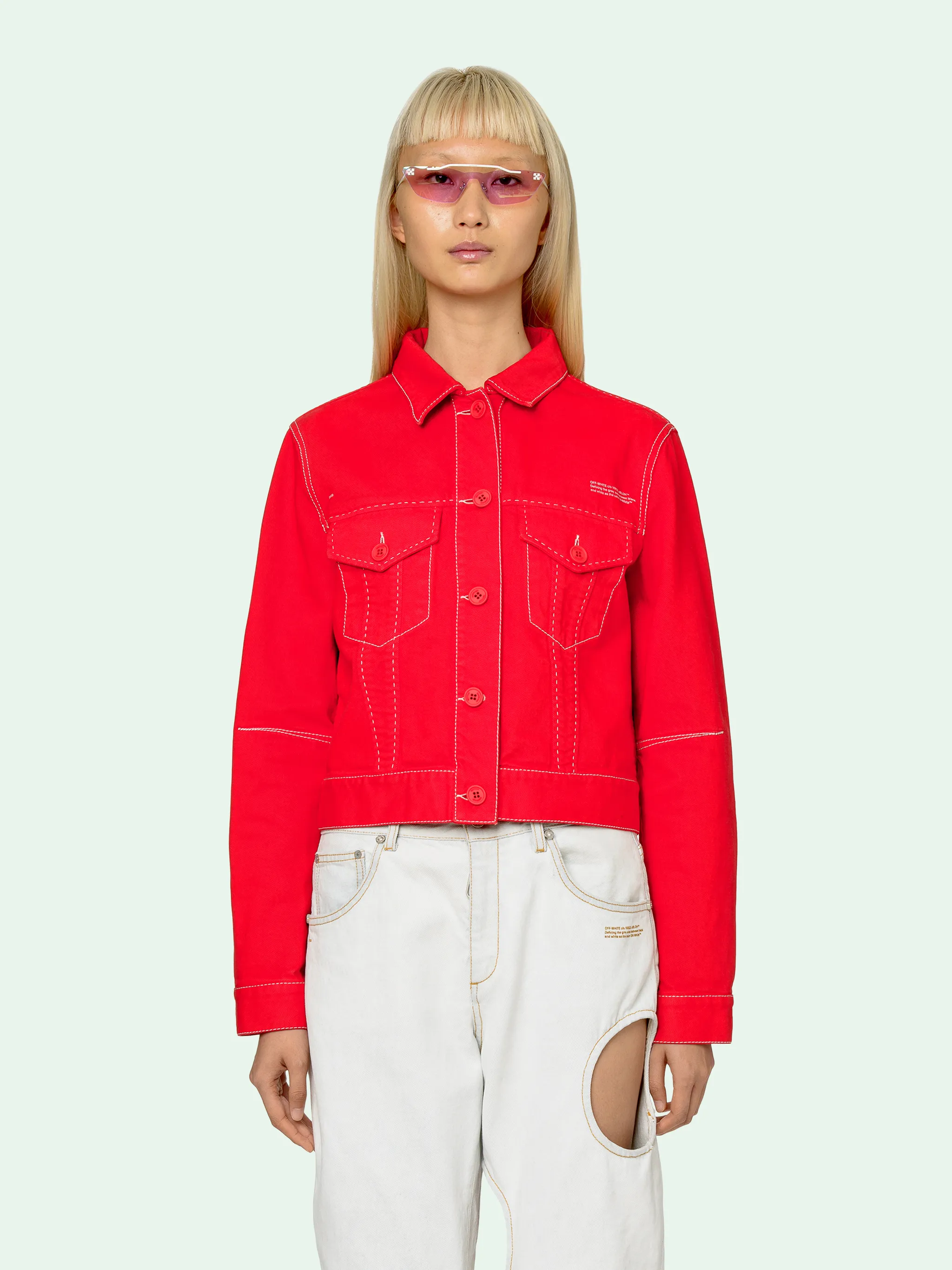 RED DENIM JACKET - Off-White™ Official 