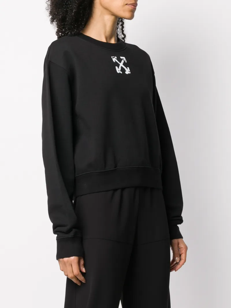 OFF-WHITE SPRAY ARROW CROPPED SWEATSHIRT