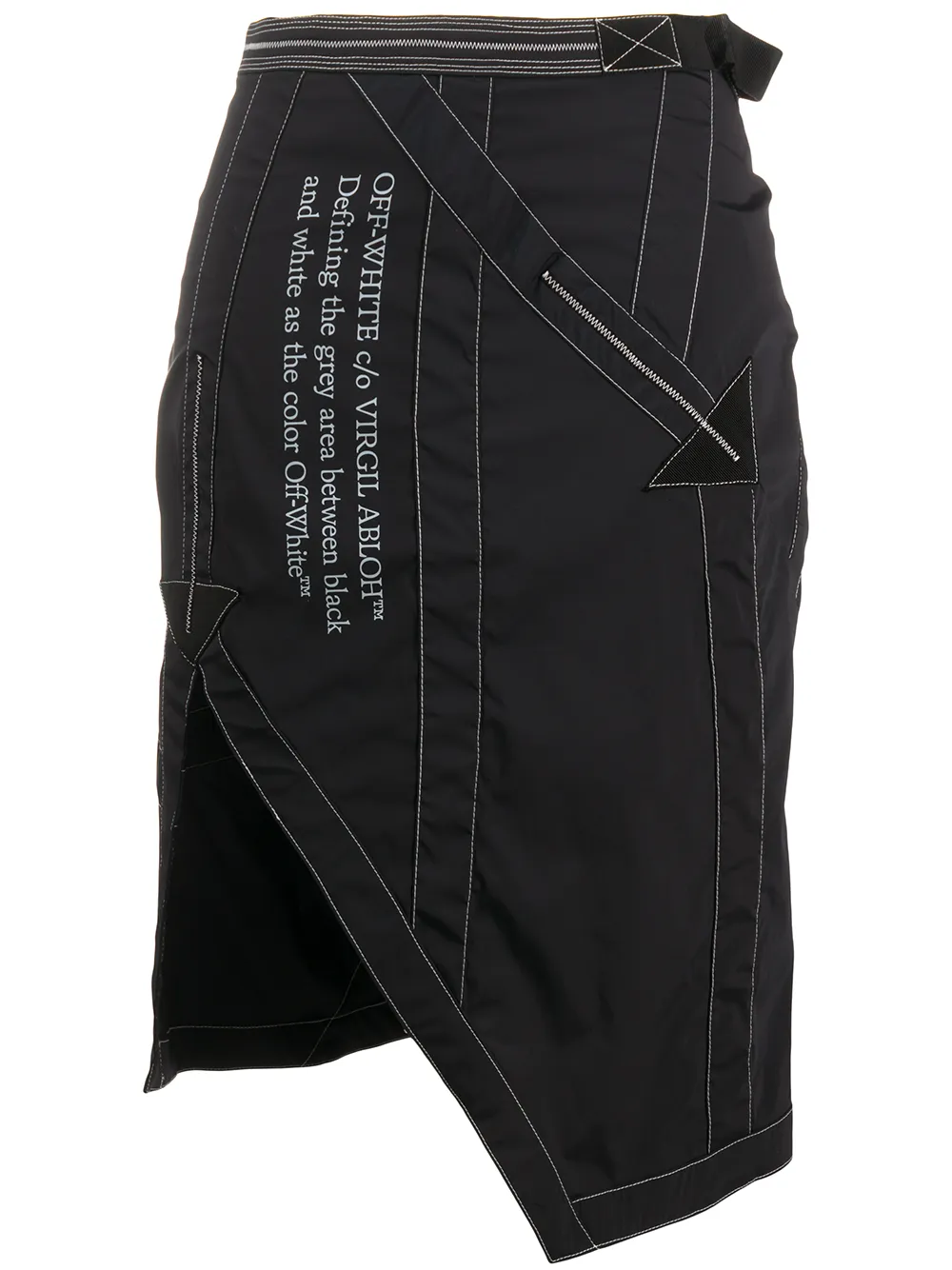 OFF-WHITE SIDE-VENT ASYMMETRIC SKIRT