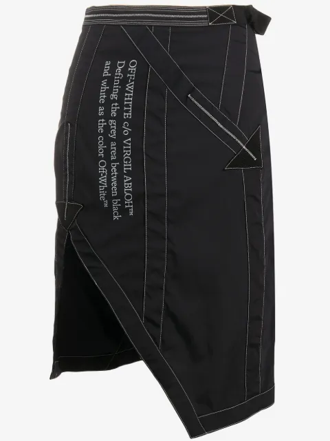 Off-White Asymmetrischer Rock