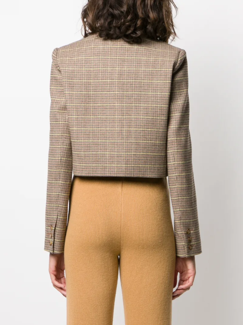 NANUSHKA DOUBLE-BREASTED CROPPED BLAZER