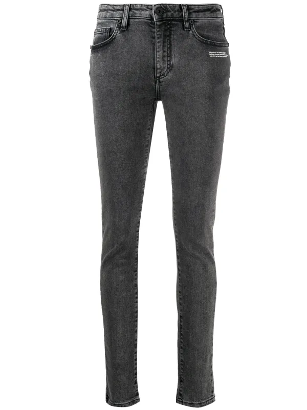 off white black skinny jeans