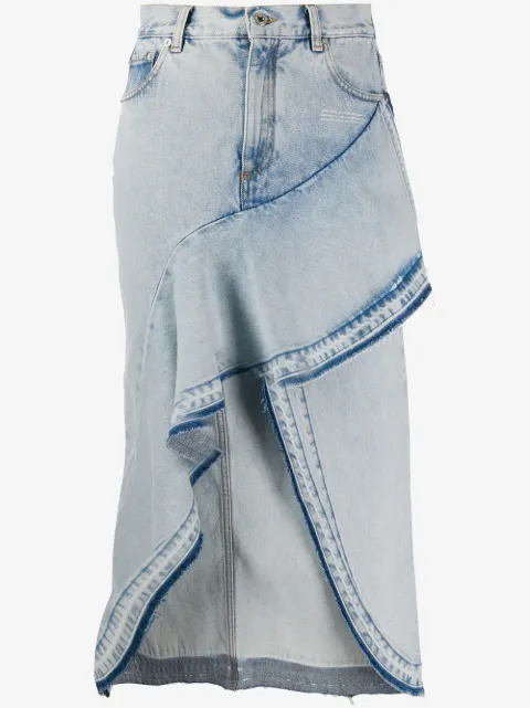 Off-White Rock mit Rüschen