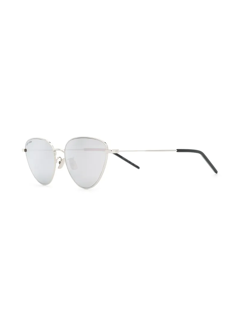 Saint Laurent Cat-eye Frame Sunglasses In Silver