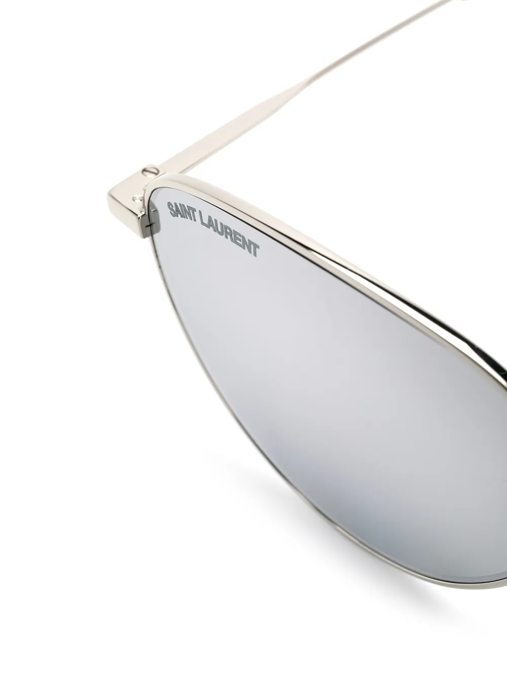Saint Laurent Eyewear Zonnebril met kattenoog montuur Zilver