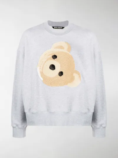 Palm Angels teddy bear patch sweatshirt 