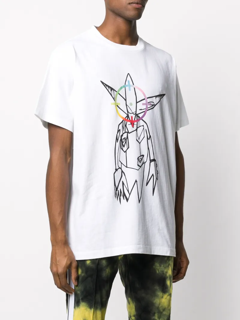 OFF-WHITE T-SHIRT MIT "FUTURA ALIEN"-PRINT