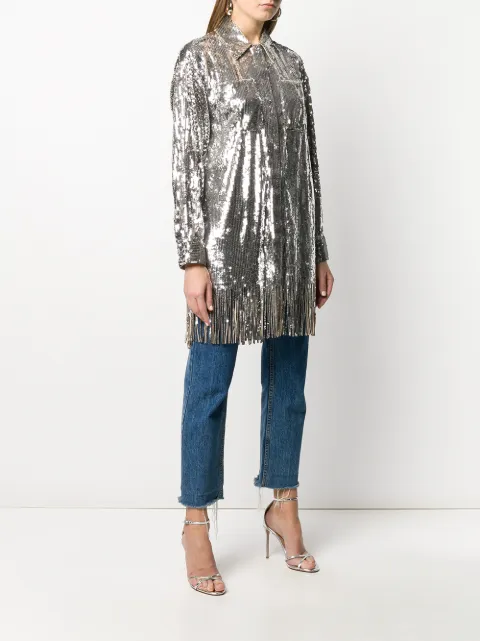 PINKO Sequin Embroidered Shirt - Farfetch