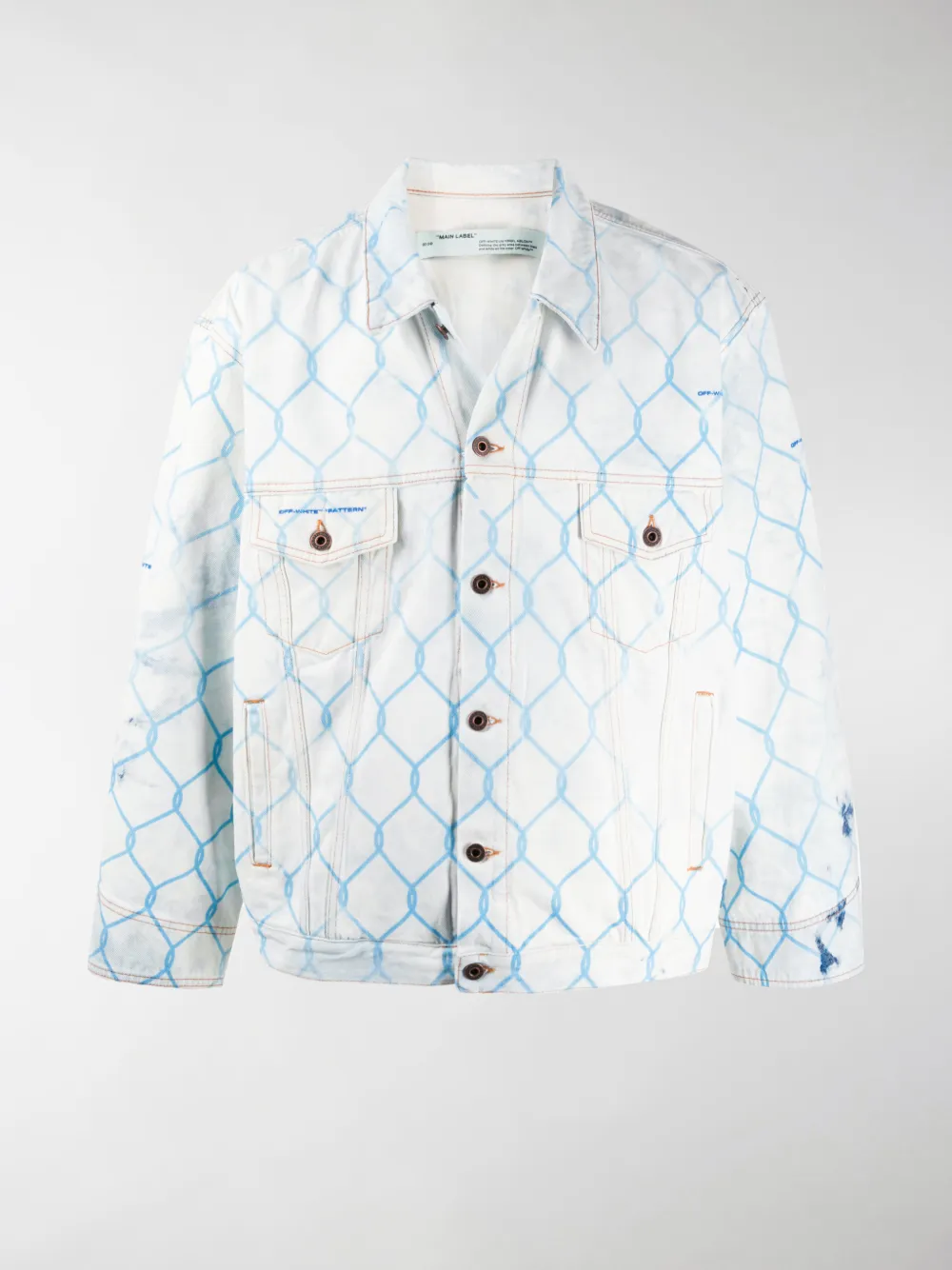 OFF-WHITE FENCE DENIM JACKET,OMYE051S20386030713114750637