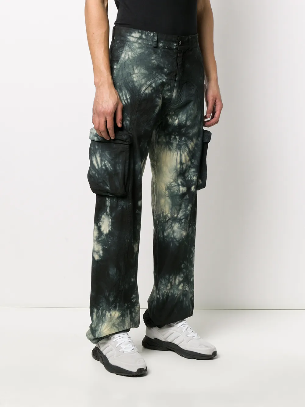 Shell Tie Dye Printed Cargo Pants